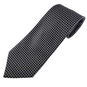 Louis Dell 'Olio Dark Gray Patterned Silk Tie Necktie - Made in Italy - Like New